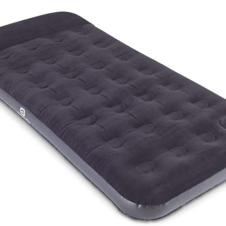 Outbound Twin Airbed with Built-In Manual Pump, Hand/Foot Pump, PVC, Black