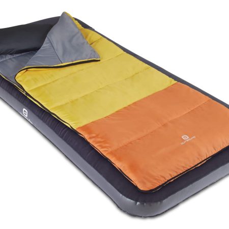 Outbound Twin Airbed with Built-In Manual Pump, Hand/Foot Pump, PVC, Black