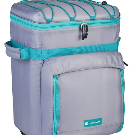 Outbound Wheeled Picnic Cooler, with Handle, 18 Can Capacity, Blue