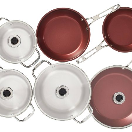 PADERNO Stackable Stainless Steel Cookware Set, 10-pc