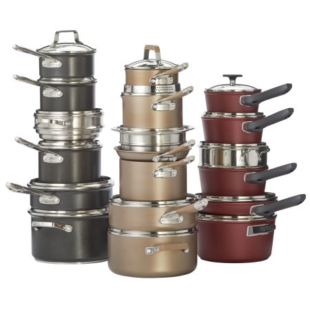 PADERNO Hard Anodized Cookware Set, Non-Stick, PFOA-Free, Dishwasher & Oven Safe, 12-pc