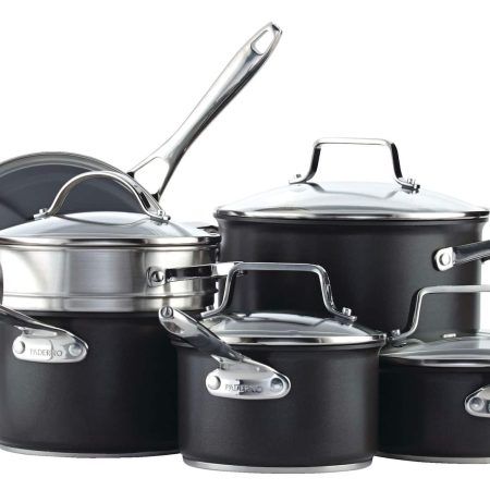 PADERNO Hard Anodized Cookware Set, Non-Stick, PFOA-Free, Dishwasher & Oven Safe, 12-pc