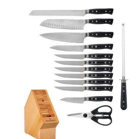 PADERNO Montgomery Stainless Steel Knife Block Set, 14-pc