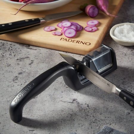 PADERNO 2-Stage Knife Sharpener, Non-Slip & Soft Grip