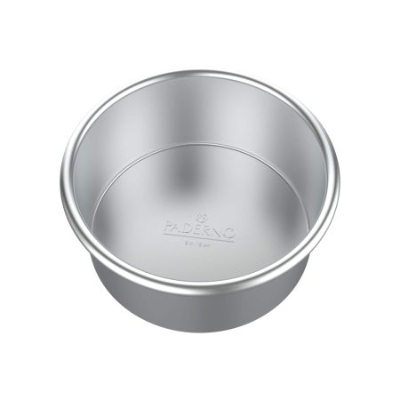 PADERNO Professional Uncoated Aluminum Round Cake Pan, 6-in