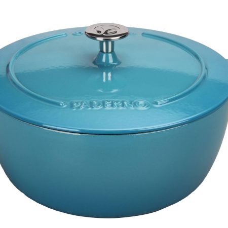 PADERNO Cast Iron Dutch Oven, 6.6-L, Atlantic Blue