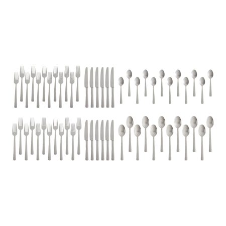 PADERNO Argentia Professional Series 60-pc Stainless Steel Flatware Set, Serves 12