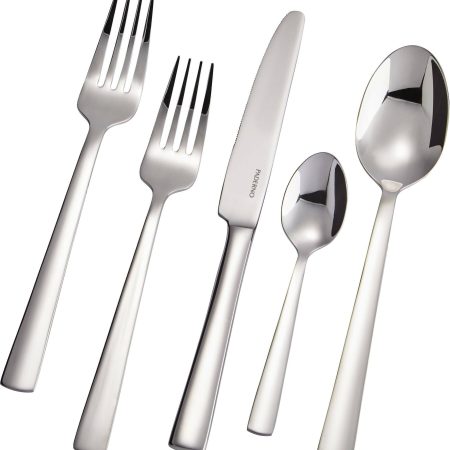 PADERNO Argentia Professional Series 60-pc Stainless Steel Flatware Set, Serves 12