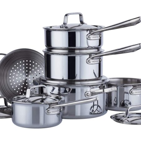 PADERNO Canadian Professional Clad Cookware Set, Oven Safe, 12-pc