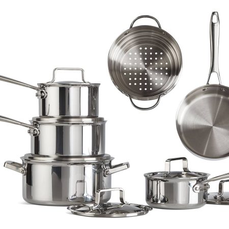 PADERNO Canadian Professional Clad Cookware Set, Oven Safe, 12-pc