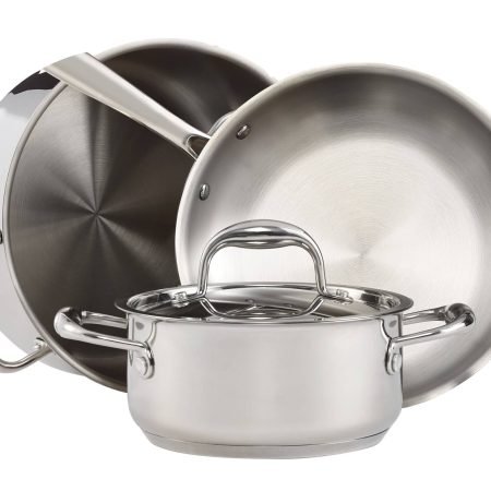 PADERNO Canadian Signature Stainless Steel Cookware Set, Dishwasher & Oven Safe, 13-pc