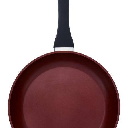 PADERNO Classic Frying Pan, PFOA-Free, Non-Stick, Maroon, 26cm