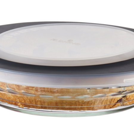 PADERNO Glass Pie Plate with Lid, 9-in, 1.4-qt