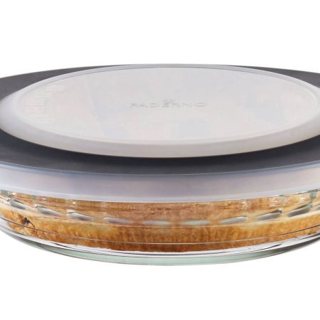 PADERNO Glass Pie Plate with Lid, 9-in, 1.4-qt