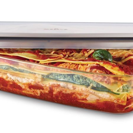 PADERNO Glass Rectangular Baking Dish with Lid, 3.8-qt