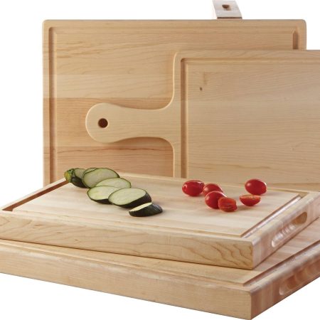 PADERNO Maple Hardwood Roast Cutting Board, Grip Handles, 12-in x 18-in