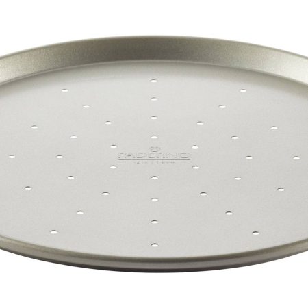 PADERNO Professional Non-Stick Round Pizza Crisper Pan, 14-in