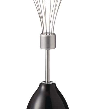 PADERNO Variable Speed Corded Hand Blender w/ Vortex Blade, Black Stainless Steel