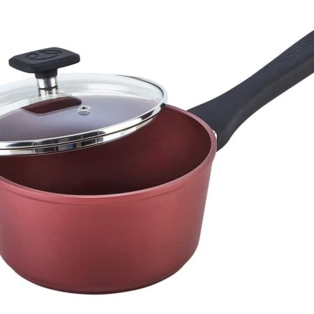 PADERNO Classic Saucepan, PFOA-Free, Non-Stick, Maroon