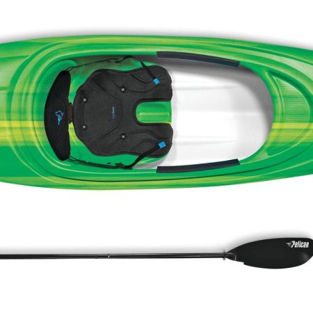 Pelican Magna 100 Packaged 1-Person Kayak with Paddle, Lime, 10-ft