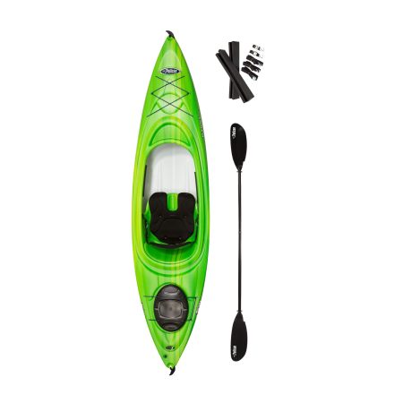 Pelican Magna 100 Packaged 1-Person Kayak with Paddle, Lime, 10-ft