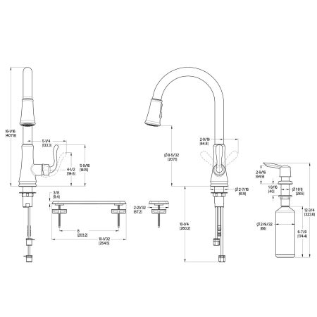 Pfister Cagney Single Handle High Arc Pull Down Kitchen Faucet, Black