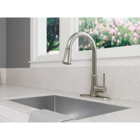 Pfister Classic Single Handle Pull Down Kitchen Faucet, Brushed Nickel