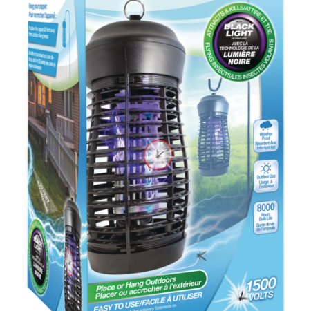 PIC 15W 1500V Weather-Proof Black Light Hanging Mosquito/Bug Zapper Lantern