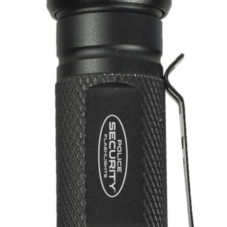 Police Security Stealth 60 Lumen Compact Aluminum Handheld LED Flashlight, Batteries Included, Black