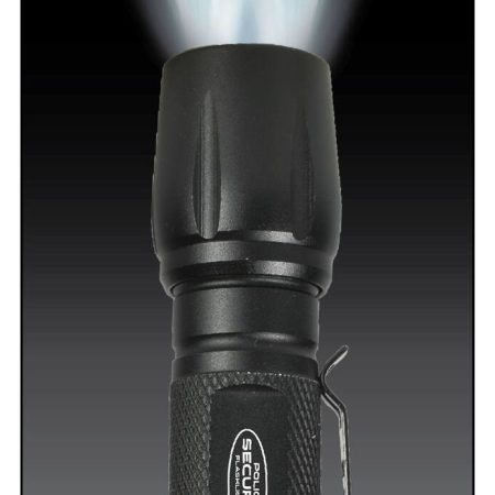 Police Security Stealth 60 Lumen Compact Aluminum Handheld LED Flashlight, Batteries Included, Black