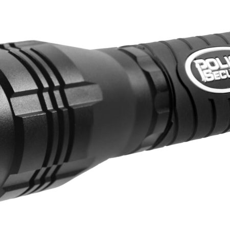 Police Security 1400 Lumens Durable Aluminum Zephyr Handheld Flashlight, Batteries Included, Black