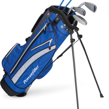 PowerBilt Junior Tour Golf Club Set, Lightweight, For Ages 5-8, Left-Hand, Blue