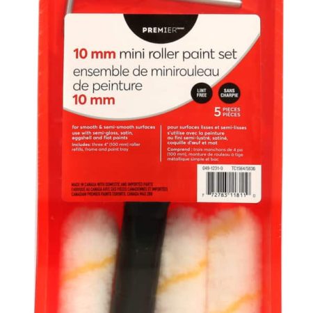 Premier Lint Free Mini Paint Roller Set, 5-pc, 4-in