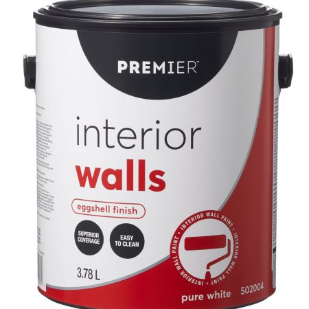 Premier Interior Walls Paint, Superior Coverage, Eggshell, 1-Gal