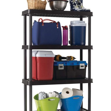 TuffStore® 4-Shelf Resin/PlasticStorage Rack / Shelving Unit, 36 x 14 x 54.5-in