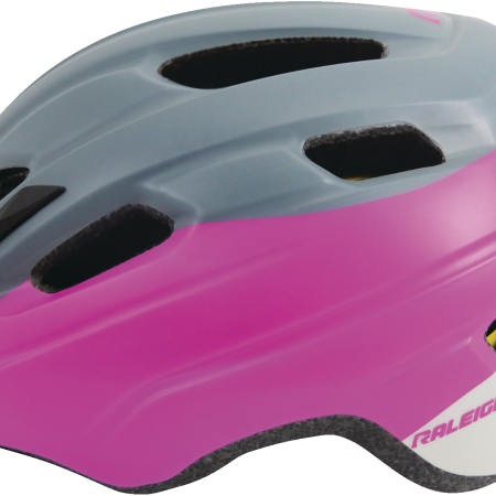 Raleigh Venture MIPS Bike Helmet, Youth, Grey/Pink