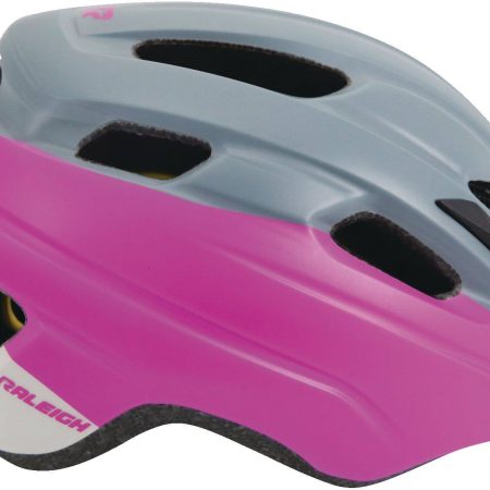 Raleigh Venture MIPS Bike Helmet, Youth, Grey/Pink