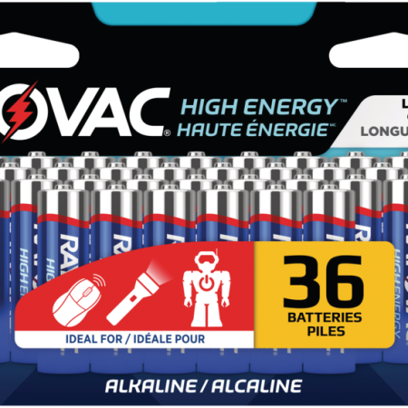 Rayovac HIGH ENERGY™ 36-Pk AA Alkaline Batteries, Long Lasting, All PurPose