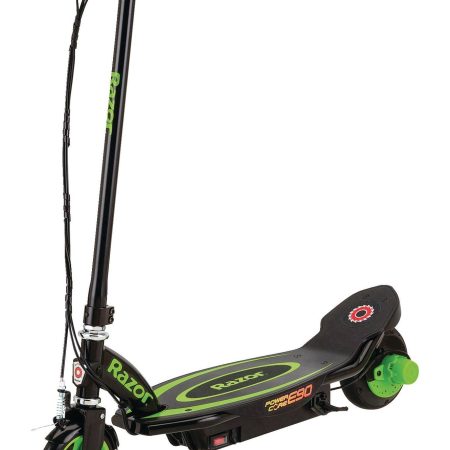 Razor Power Core E90 Electric Scooter, 16km/h, Kids, Black/Green