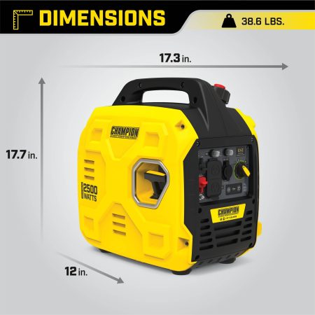 Champion Power Equipment Gasoline Powered 1850W/2500W Portable Recoil Inverter Generator