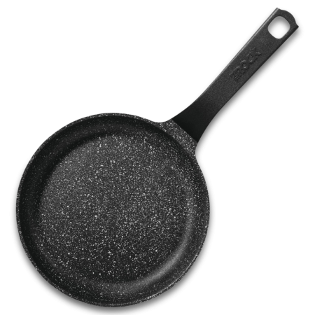 Heritage The Rock Egg Frying Pan, Aluminum Body, Dishwasher & Oven Safe, Black, 18cm