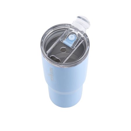 Reduce Tumbler, Insulated Stainless Steel, 3-1 Lid with Straw, 709-mL Glacier