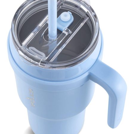 Reduce Insulated Stainless Steel Tumbler with 3-1 Lid with Straw, 1.1-L, Glacier