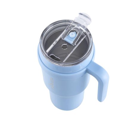 Reduce Insulated Stainless Steel Tumbler with 3-1 Lid with Straw, 1.1-L, Glacier