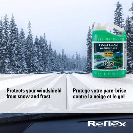 Reflex All Season Windshield Washer Fluid with Bug Remover & De-icer, -45°C, 3.78-L