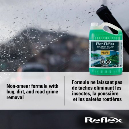 Reflex All Season Windshield Washer Fluid with Bug Remover & De-icer, -45°C, 3.78-L