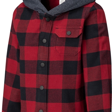 Ripzone Boys' 2-6 Hideout Hooded Flannel Shirt