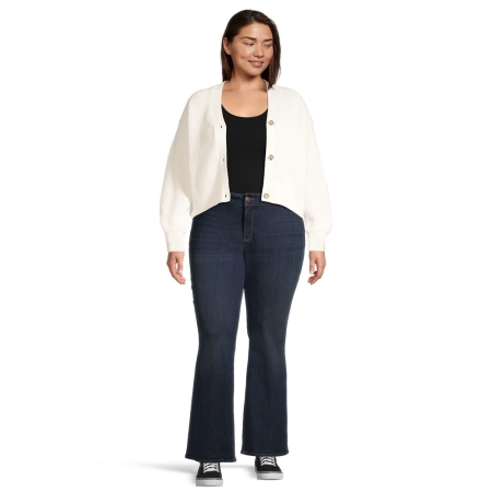 Ripzone Women's Plus Size Montrel Button Up Cardigan Sweater