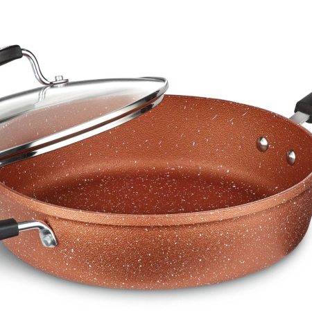 Heritage The Rock Copper Essentials Deep Frying Pan, Non-Stick, Oven Safe, 28cm