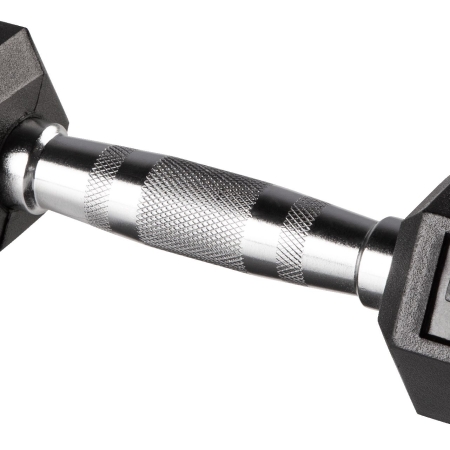 Durahex 5 lb Hex Rubber Dumbbell, Weight, Home Gym